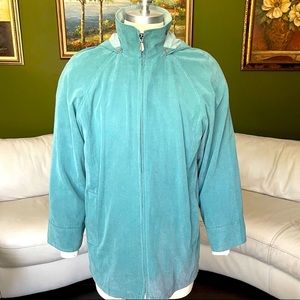 London Fog /Weather Proof Coat/ Medium / Torquoise